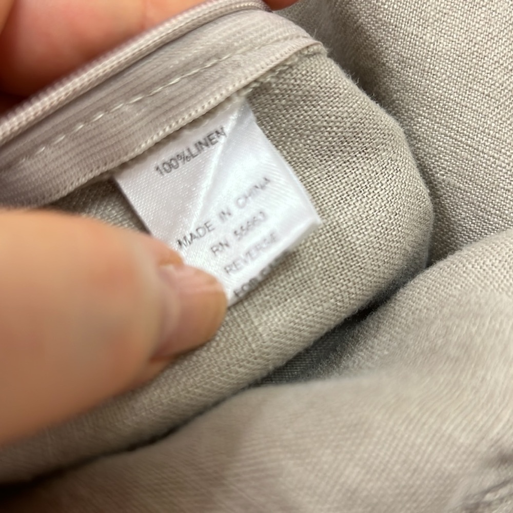 Linen light color wide leg pants - Picture 6 of 12